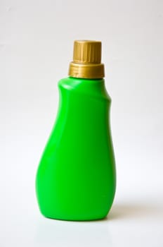 green bottle on white background