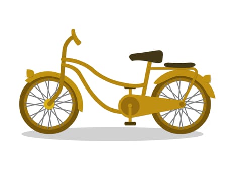 Illustrator of brown bicycle