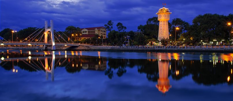 Water Tower - Symbol of Phan Thiet. Southeastern Vietnam.