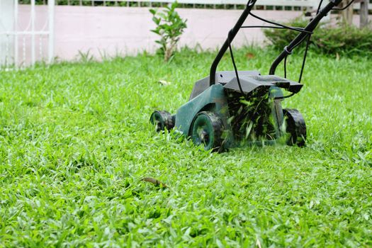 Mower Running in the grass