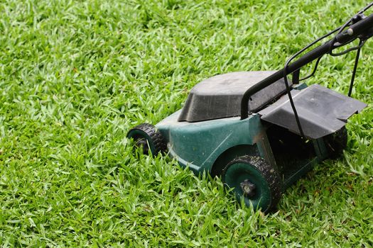 Mower Running in the grass