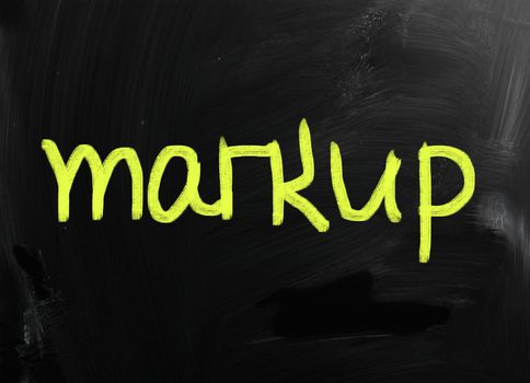marketing concept handwritten with chalk on a blackboard