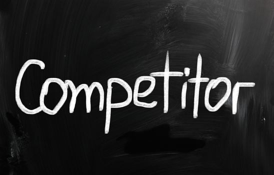 marketing concept handwritten with chalk on a blackboard