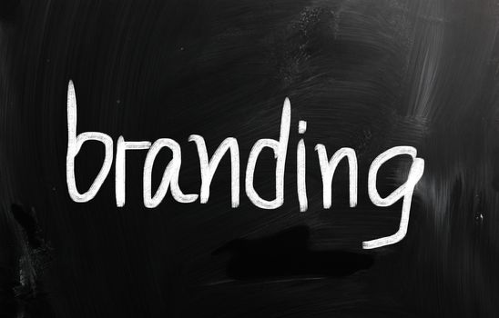 marketing concept handwritten with chalk on a blackboard
