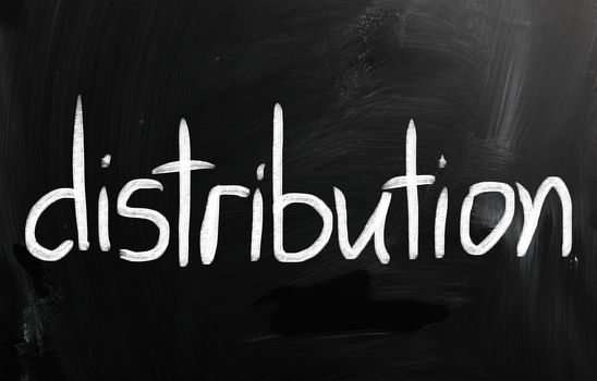 marketing concept handwritten with chalk on a blackboard