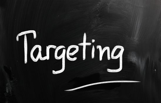 marketing concept handwritten with chalk on a blackboard
