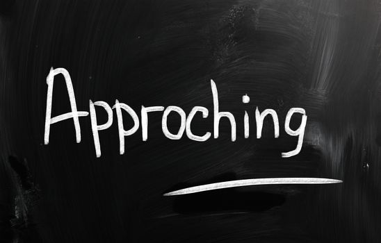 marketing concept handwritten with chalk on a blackboard