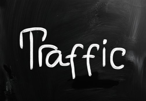 marketing concept handwritten with chalk on a blackboard