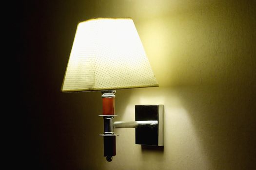 alcoholics lamp with yellow light.