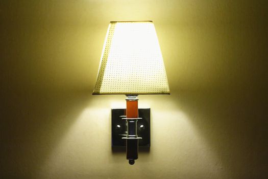 alcoholics lamp with yellow light.