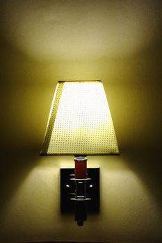 alcoholics lamp with yellow light.