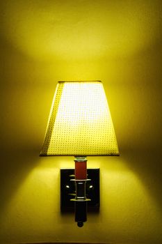 alcoholics lamp with yellow light.