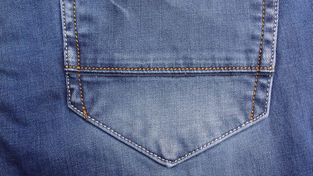 Hip pocket classic jeans. fragment.    