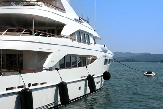 Luxury yacht in Porto Montenegro