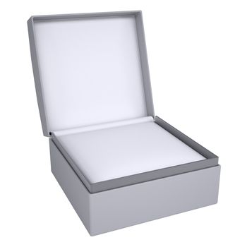Open gift box. 3d render isolated on white background