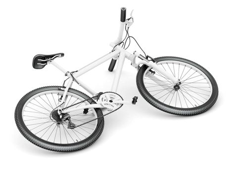 mountain bike on a white background