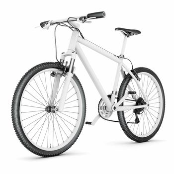 mountain bike on a white background