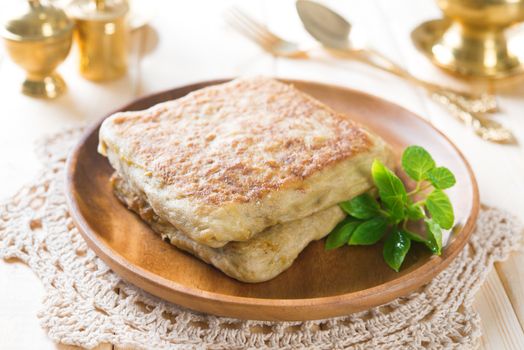 Mutabbaq (Arabian Stuffed Bread/Arabic Paratha)