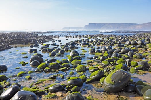 Natural rocks at the beach in Portugal