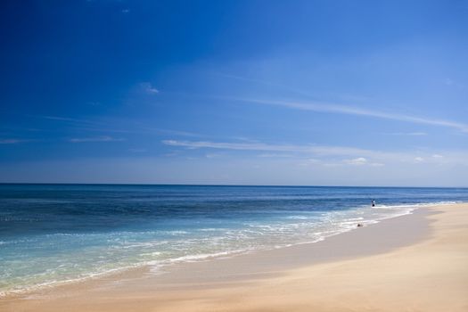 Beautiful landscape picture of a white sand tropical beach