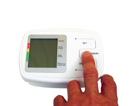 Blood pressure meter showing a normal blood pressure.