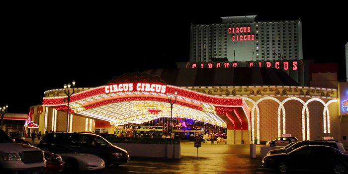 Las Vegas, USA - August 26, 2009: Circus Circus Las Vegas in Nevada.  Circus Circus opened on the famous Las Vegas Strip in 1968.