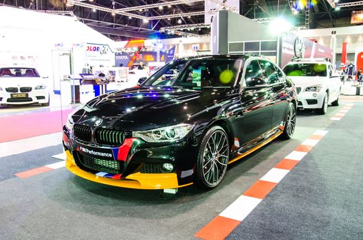 BANGKOK - JUNE 20 : BMW 328i Sport car on display at Bangkok International Auto Salon 2013 Exciting Modified Car Show on June 20, 2013 in Bangkok, Thailand.