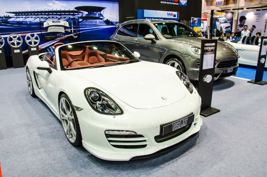 BANGKOK - JUNE 20 : Porsche Boxster (981) car on display at Bangkok International Auto Salon 2013 Exciting Modified Car Show on June 20, 2013 in Bangkok, Thailand.