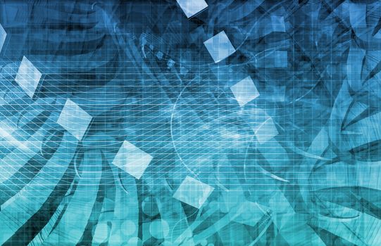 Digital Signal Technology Abstract as Pattern Art
