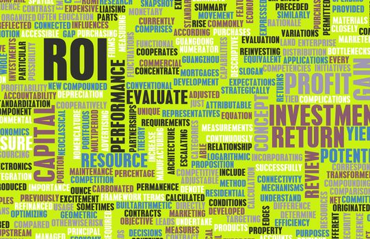 ROI or Return on Investment of Art Concept