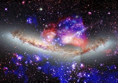 Far being shone nebula and star field against space. "Elements of this image furnished by NASA".