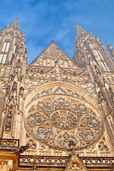 View of St. Vitus Cathedral in Prague Castle, Czech Republic
