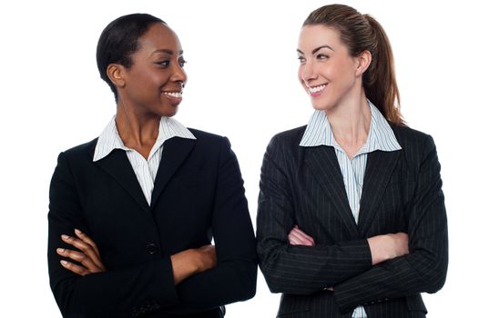 Two women employers posing together