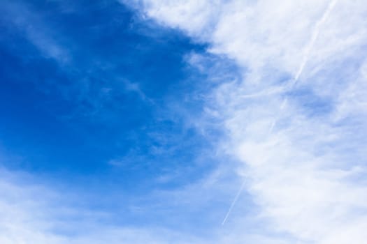 Blue sky and white clouds for background