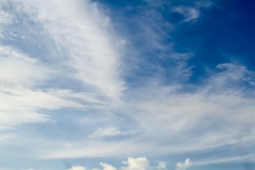 Blue sky and white clouds for background