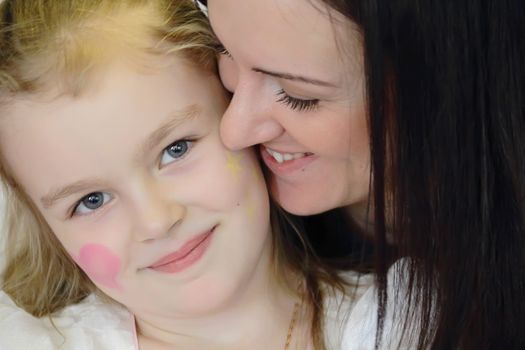 Portrait of the happiest mother and daughter