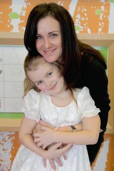 Portrait of the happiest mother and daughter