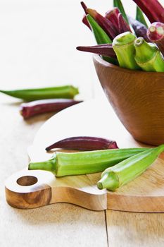 Okra  also known as Lady's fingers or Gumbo
