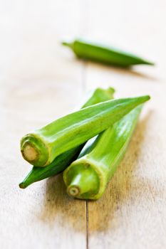 Okra  also known as Lady's fingers or Gumbo