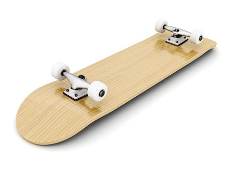 brand new skateboard, pictured on a white background