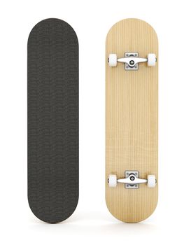 brand new skateboard, pictured on a white background