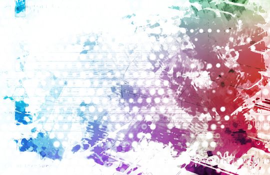 Modern Retro Abstract Paint as Splash Background