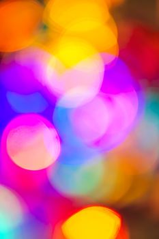 Multicolored out of focus Christmas light background