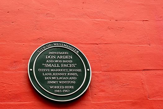Don Arden Wall Plaque Carnaby Street London