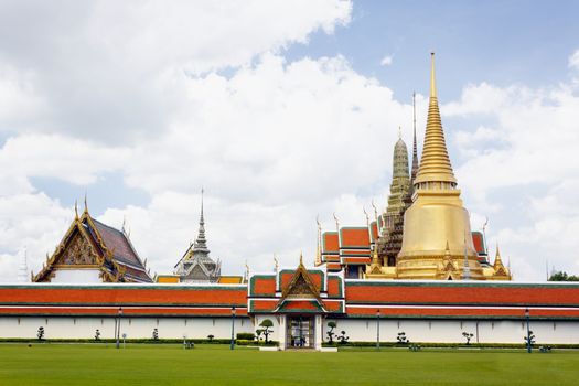 Wat Phra Kaeo (Temple of Emerald Buddha) at Grand Palace, Bangkok, Thailand