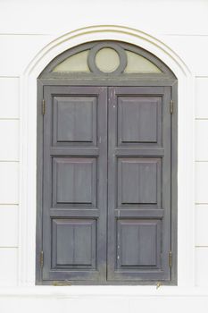 The blue window Colonial style in old town.