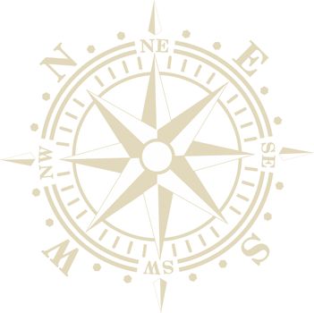 oldstyle compass wind rose
