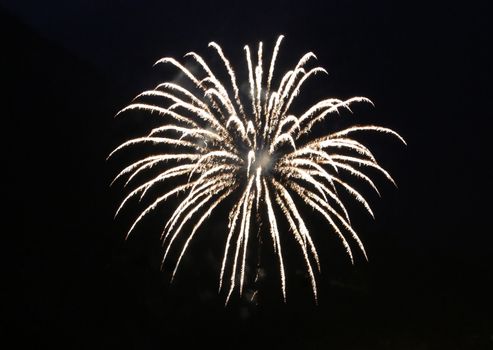 Firework explosion in a dark night