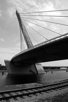 Bridge in industrial zone of Venice, marghera