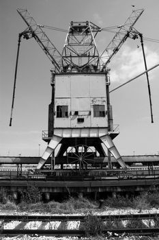 Tower unloading wheat in industrial zone of Venice, marghera